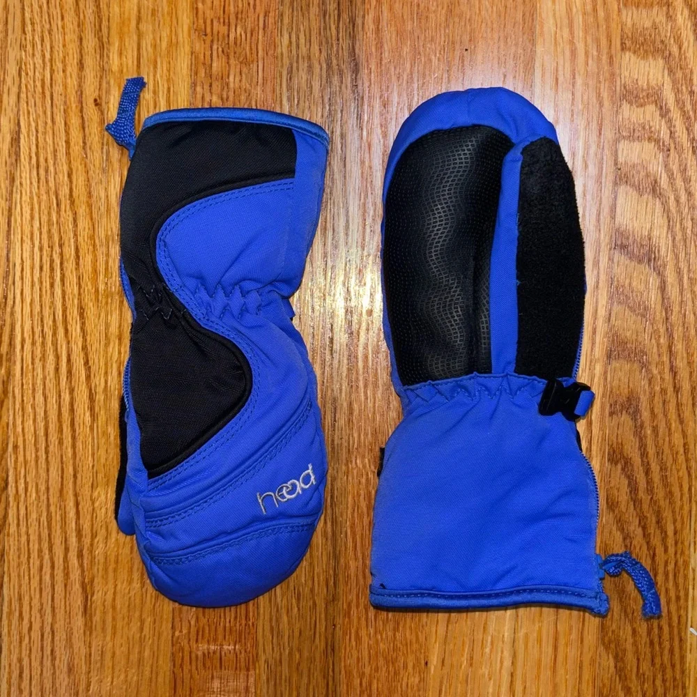 Head Insulated Mittens Size Small Blue Like New